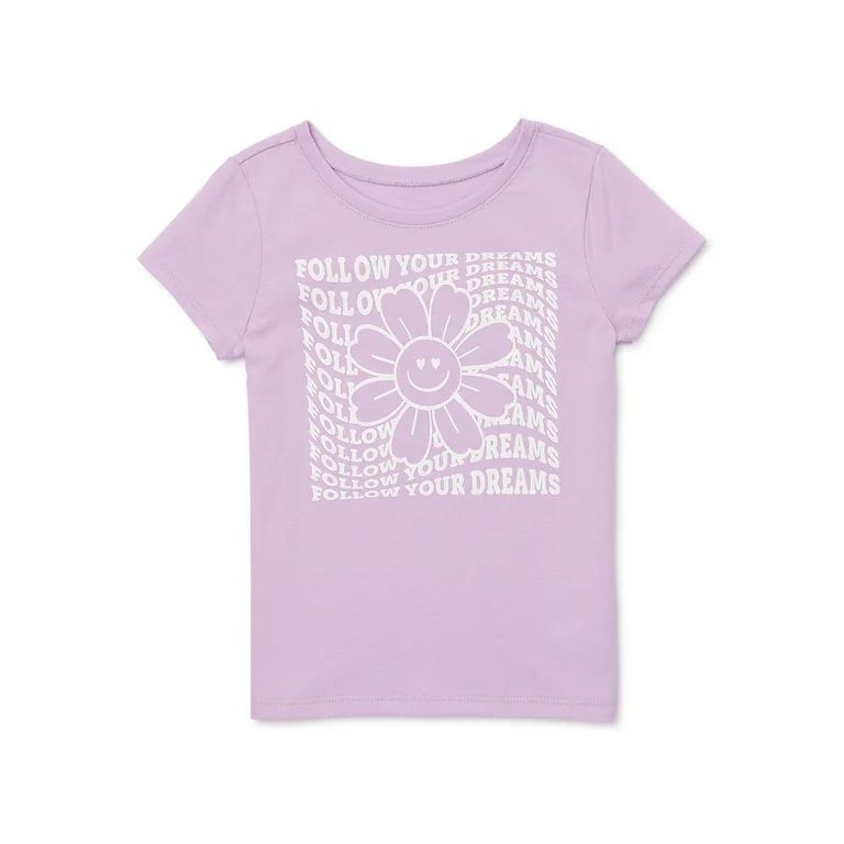 Garanimals Toddler Girl Short Sleeve Graphic T-Shirt, Sizes 18M-5T | Walmart (US)