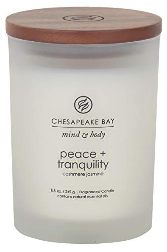 Chesapeake Bay Candle Scented Candle Peace + Tranquility (Cashmere Jasmine) Medium Jar Home Décor | Amazon (US)