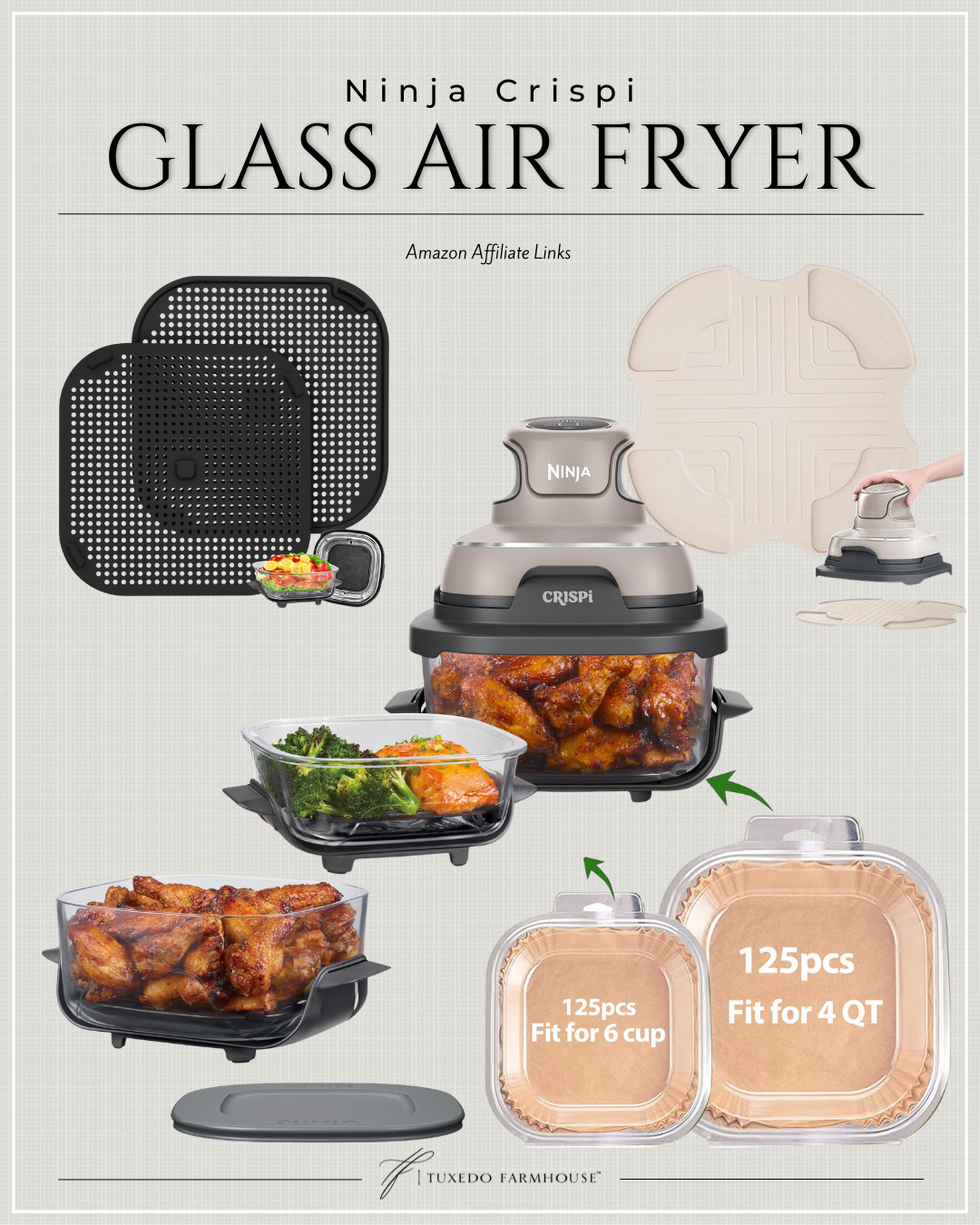 The Ninja CRISPi has become one of my favorite kitchen finds! 🤎 I love the glass cooking containers for easy air frying, serving and storing—and cleanup is so simple. I linked the CRISPi along with a few handy accessories to make it even more versatile! #LTKHome #LTKStyleTip #AmazonFinds #NinjaCrispi #AirFryer #KitchenFavorites #KitchenFinds #AmazonHome 

 #LTKSeasonal #LTKHome #LTKSaleAlert