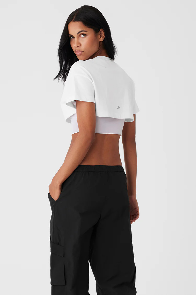 Made You Look Cropped Short Sleeve Tee | Alo Yoga (US)