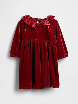 Baby & Toddler Velour Ruffle Collar Dress | Gap (US)
