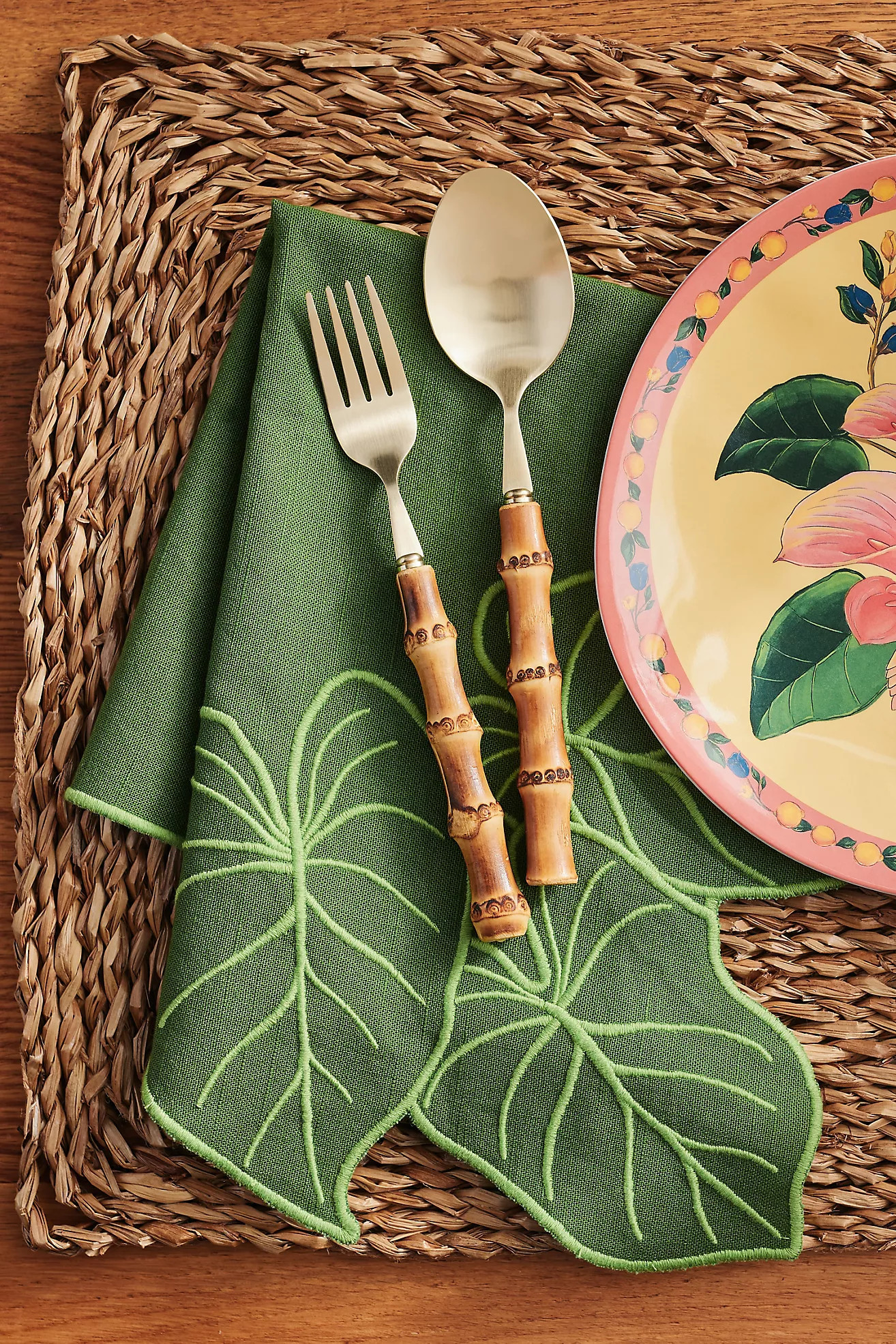 Farm Rio x Anthropologie Embroidered Napkin, Set of 2 | Anthropologie (US)