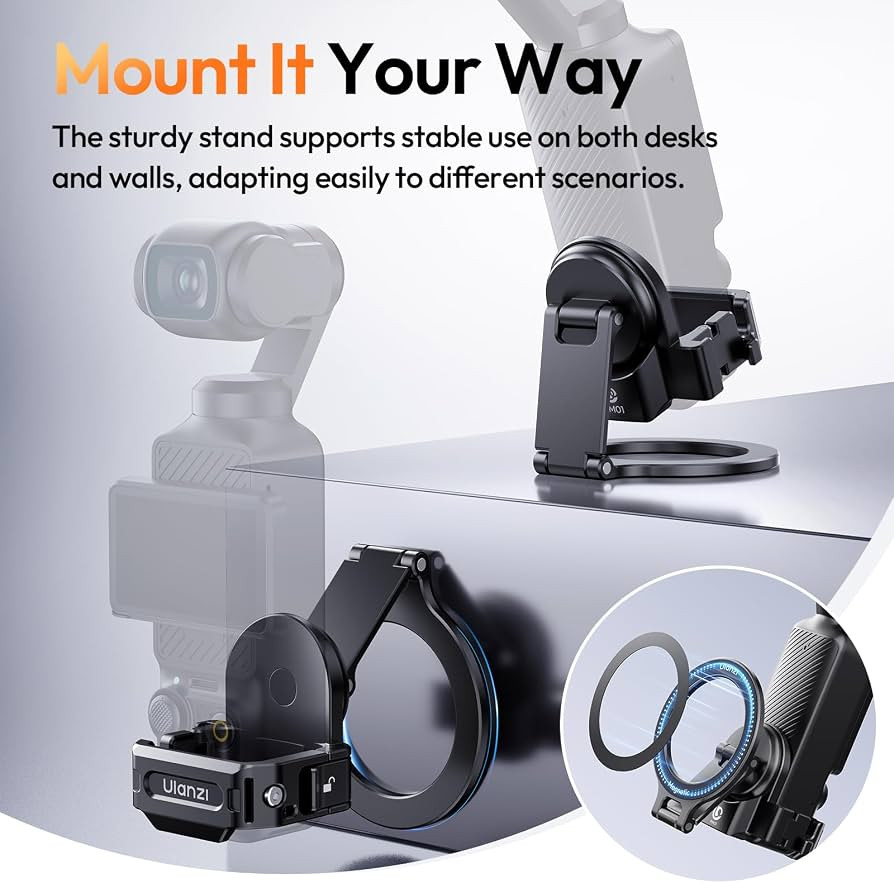 ULANZI PM01 Magnetic Mount Stand Compatible with DJI OSMO Pocket 3/4/4P | Amazon (US)