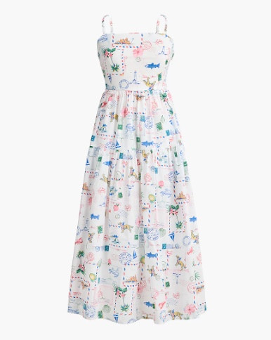 Nautical patterned white midi dress 

#LTKSaleAlert #LTKSeasonal