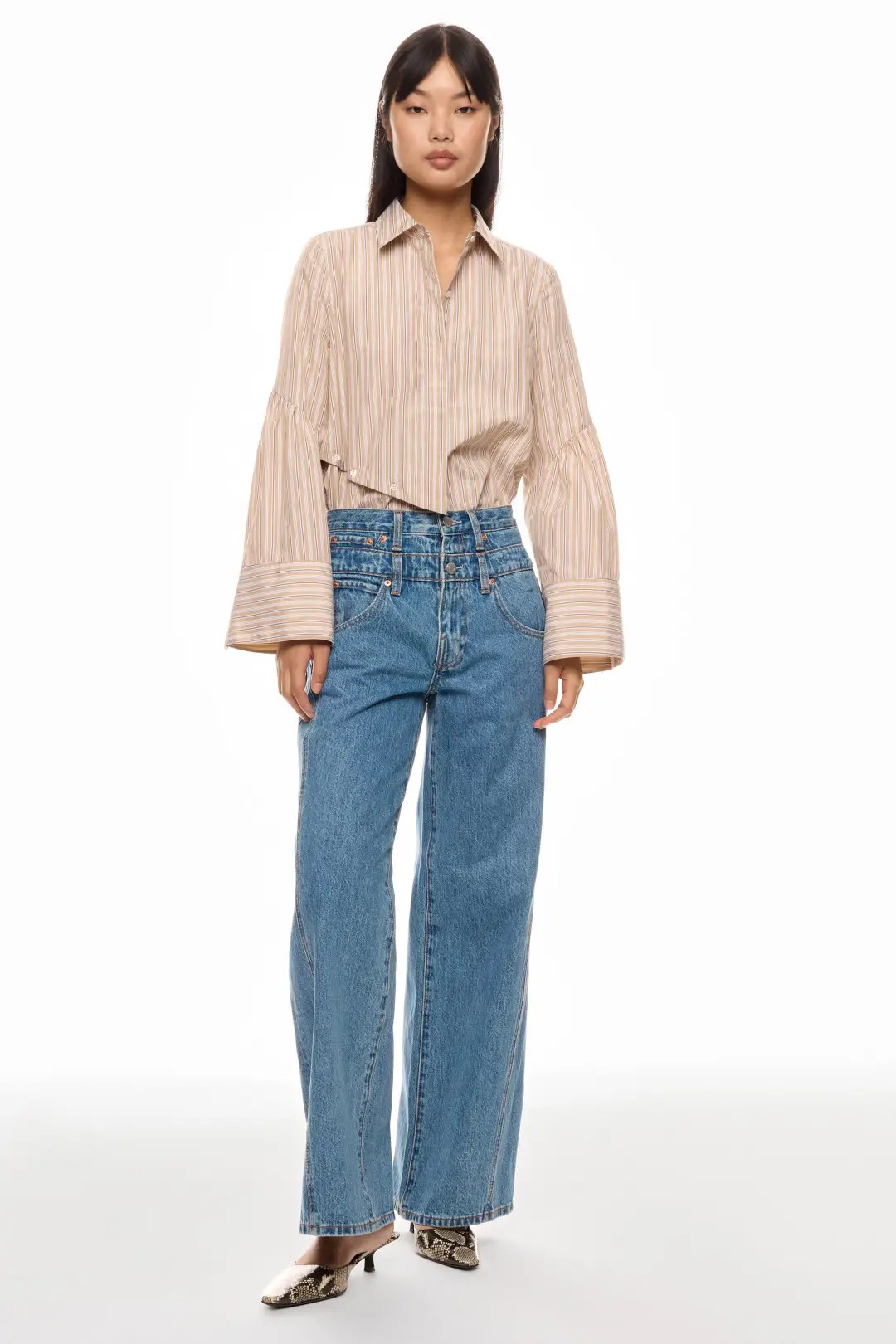 Caleb High Rise Relaxed Stacked Waist Jeans | Rent the Runway
