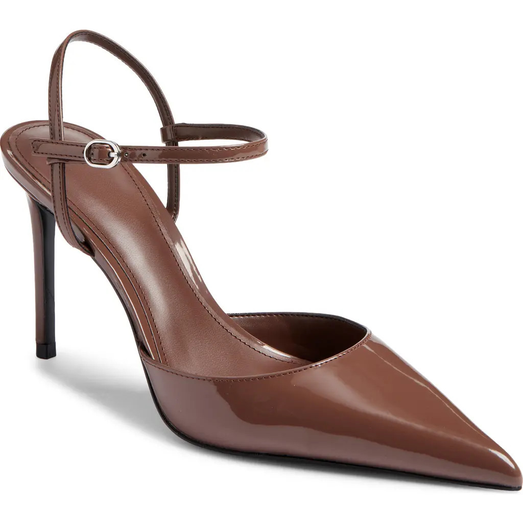 MANGO Glitty Ankle Strap Pump in Light/Pastel Brown at Nordstrom, Size 6.5Us | Nordstrom