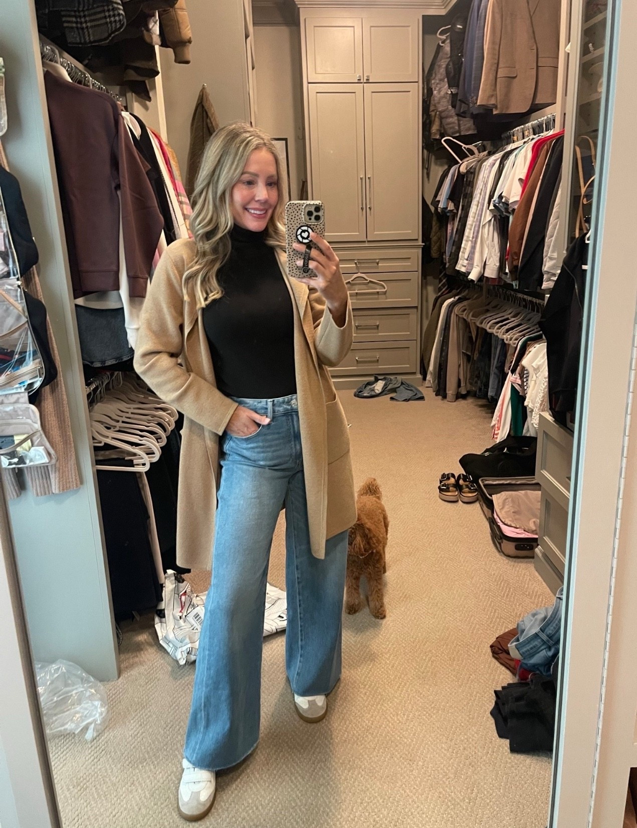 Jcrew coatigan now 50% off
Paige anessa wide leg jeans 


#LTKootd #LTKCyberWeek #LTKSaleAlert