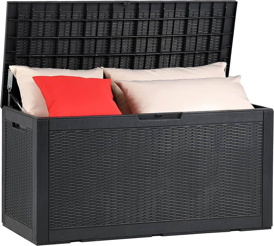 YITAHOME 100 Gallon Large Resin Deck Box Outdoor Storage Boxes for Patio Furniture, Outdoor Cushi... | Amazon (US)