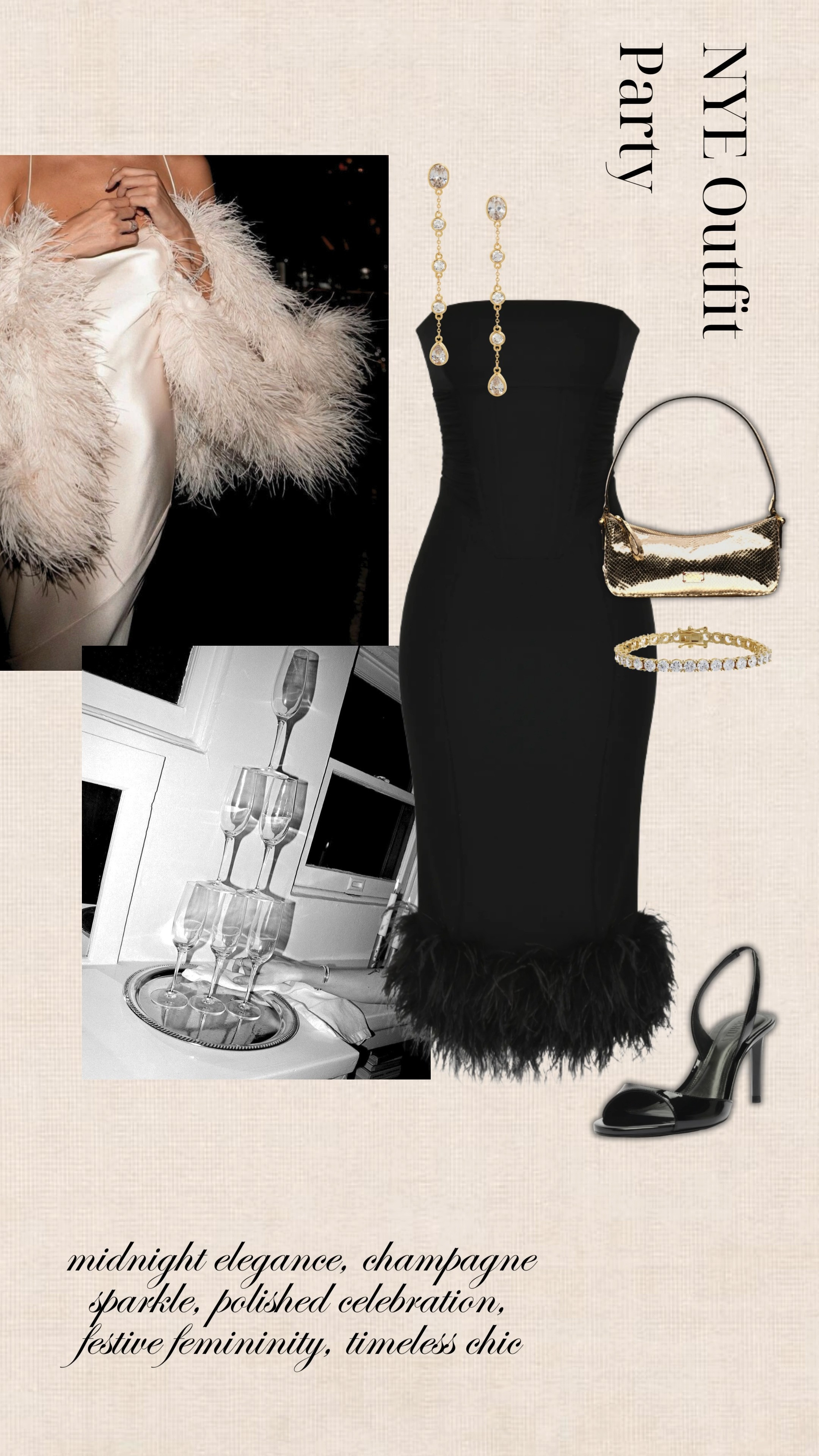 The perfect NYE outfit for a party! nye outfit, holiday dress, NYE dress, Gold purse, hand bag 

 #LTKHoliday #LTKgrwm #LTKSeasonal