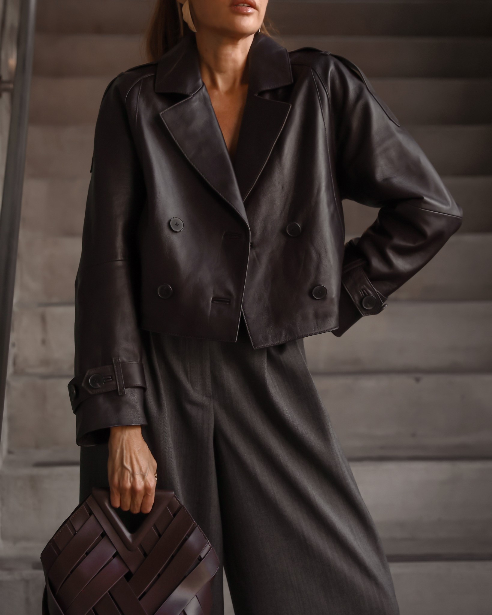 The most beautiful and versatile elevated leather jacket in a rich deep brown color.  Fits tts. Wearing size xs  

#LTKParties #LTKSeasonal #LTKWorkwear