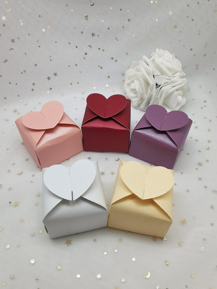 10pcs Heart Decor Random Color Candy Box | SHEIN
