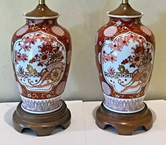 Japanese Pair Gold Imari Porcelain Hand Painted Jar Vase Table | Etsy | Etsy (US)