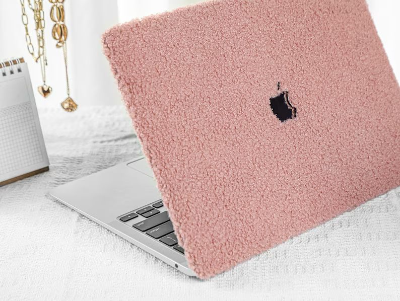 Personalised Rose Pink Fluffy MacBook Case for New MacBook Air 15 2023 M2 Air 13 A2681 M2 Pro 13 ... | Etsy (US)