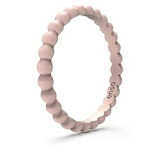 Enso Rings Stackable Beaded Silicone Wedding Ring – Hypoallergenic Unisex Stackable Wedding Ban... | Amazon (US)