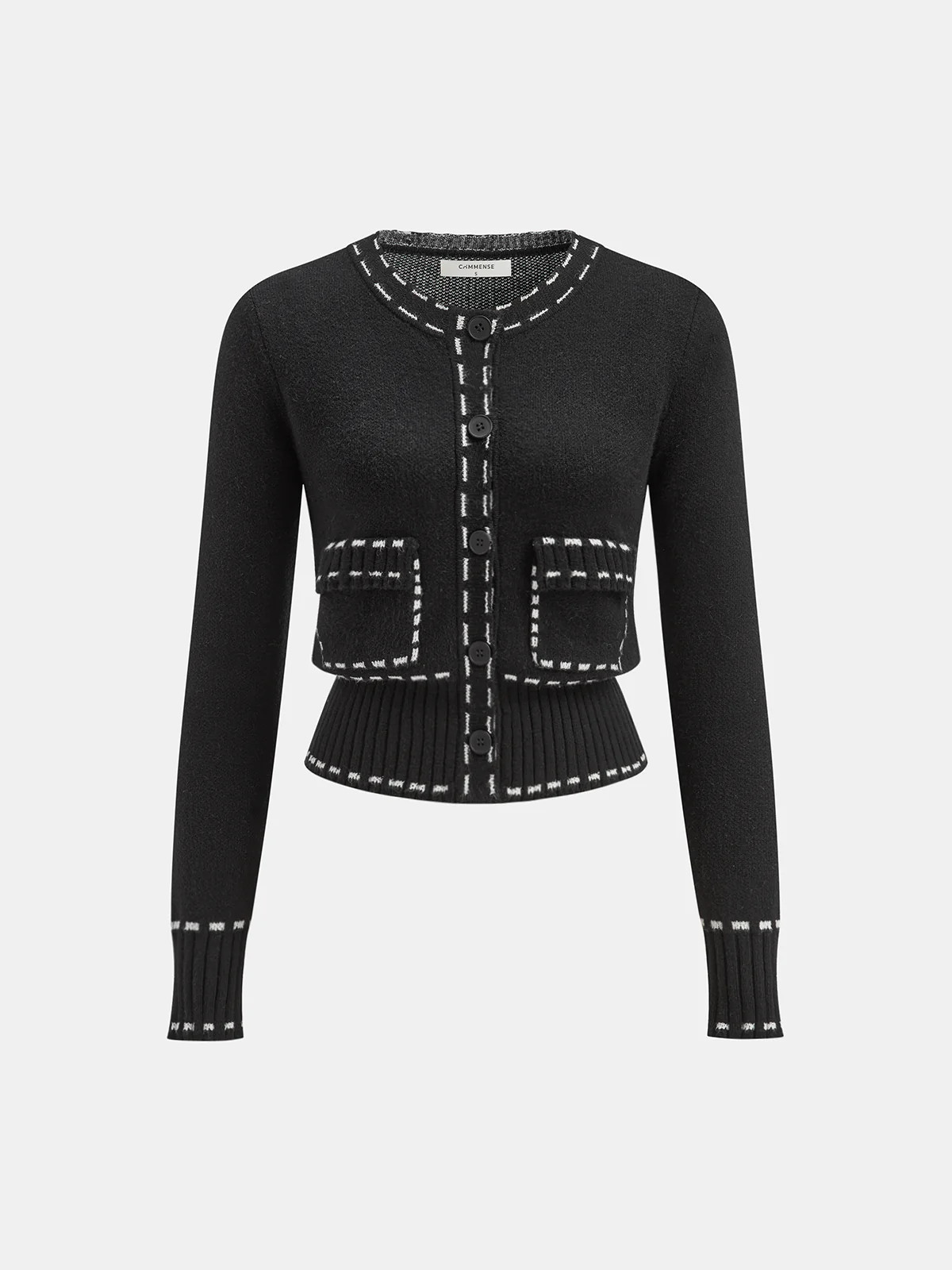 Contrast Trim Cardigan | Commense