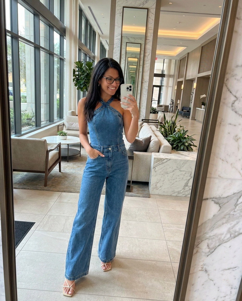 This denim jumpsuit from Abercrombie is the perfect one-and-done outfit. Flattering, comfortable, and effortlessly chic, it gives that put-together look with minimal effort.

Perfect for date nights, concerts, brunch, vacations, or everyday wear.

#AbercrombieStyle #DenimJumpsuit #CasualChic #ConcertOutfit #DateNightOutfit

#LTKxAbercrombie #LTKPetite