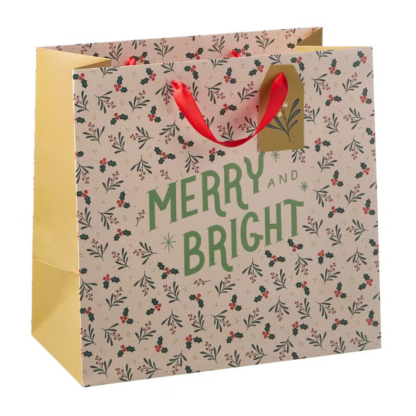 Fringe Studio Vintage Mistletoe Gift Bag | The Container Store