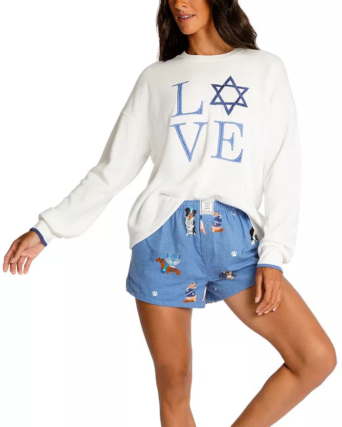 Cotton Flannel Shorts Hanukkah Pajama Set | Bloomingdale's (US)