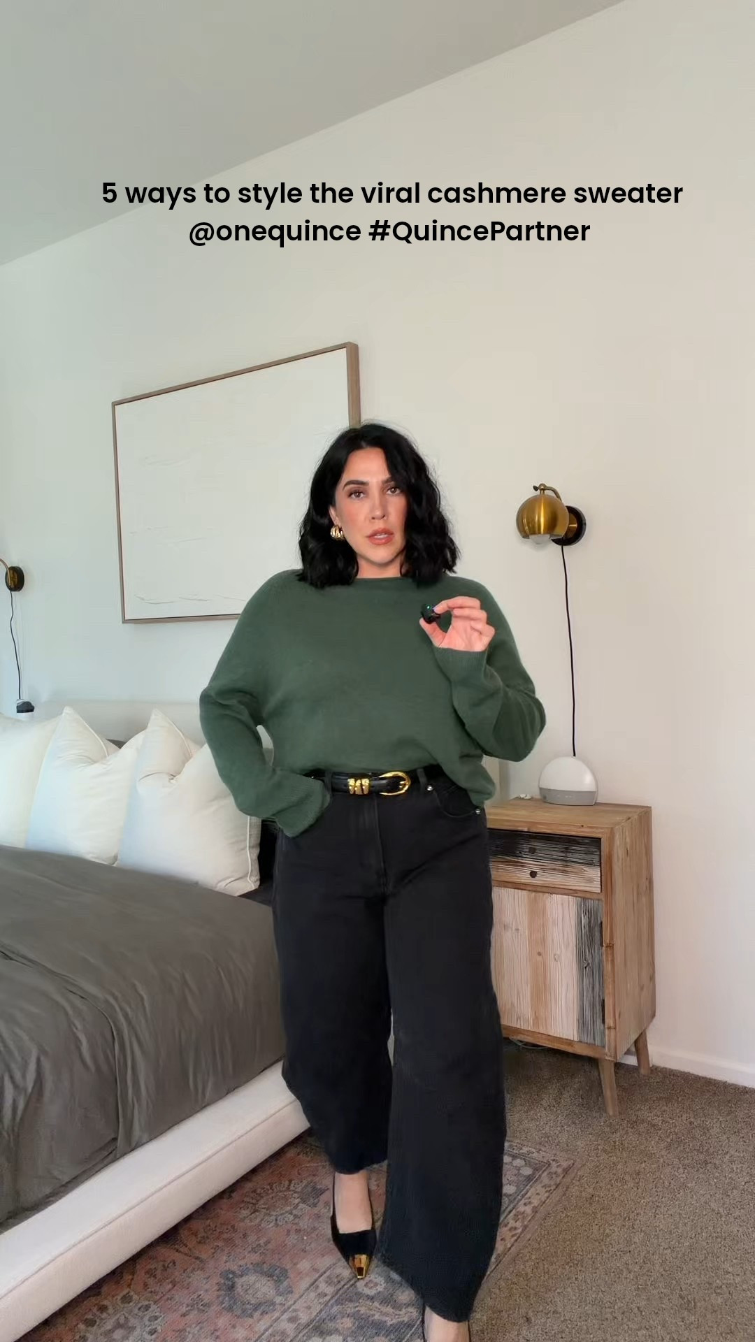 This cashmere sweater is absolutely amazing and comes in so many colors, I love the fit of it. It’s perfectly light. Size L for me! @onequince #quincepartner 

#LTKMidsize #LTKSeasonal #LTKHoliday