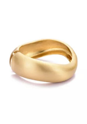 Adornia Gold Plated Organic Chunky Bangle | Belk