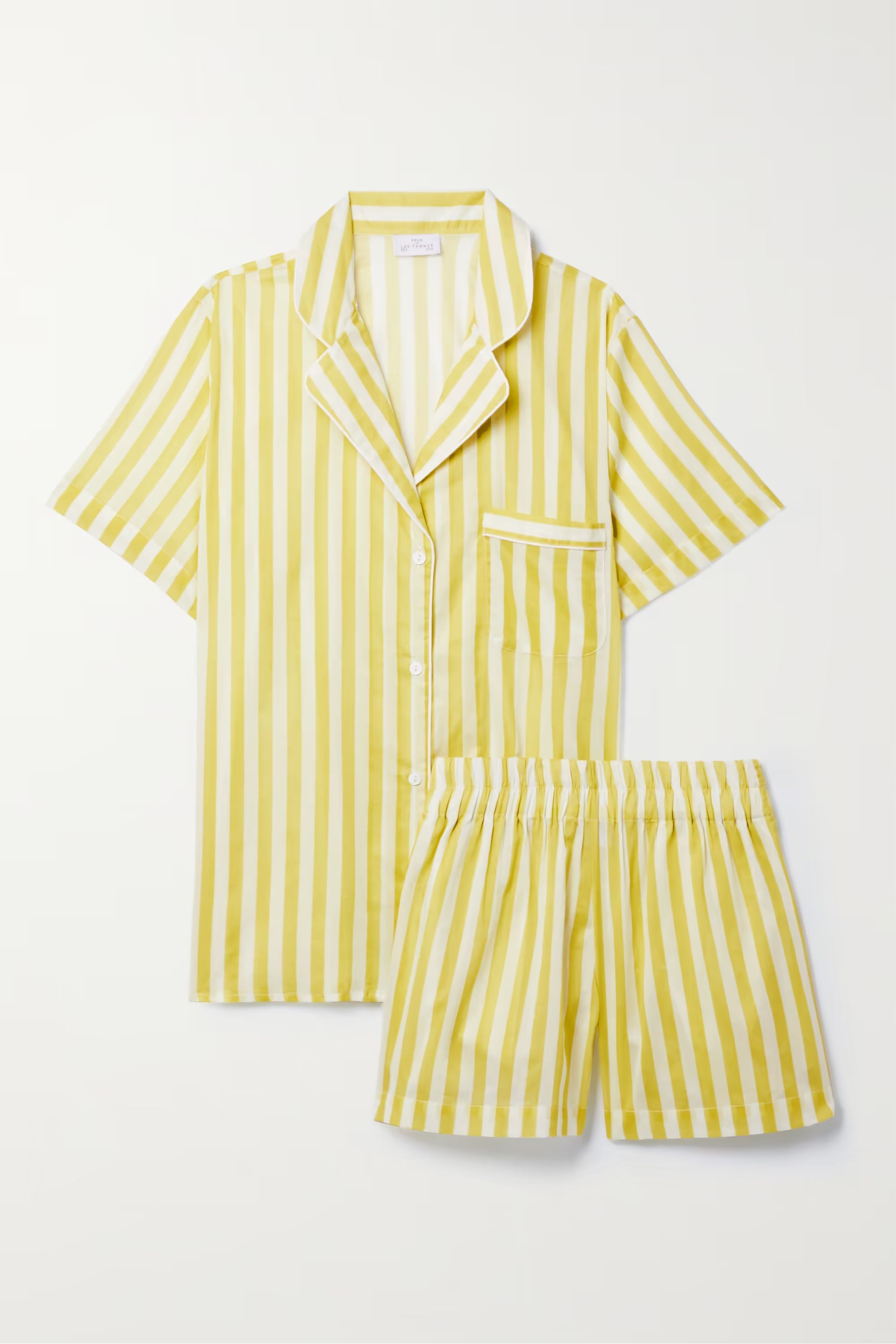 Striped cotton-voile pajama set | NET-A-PORTER (US)