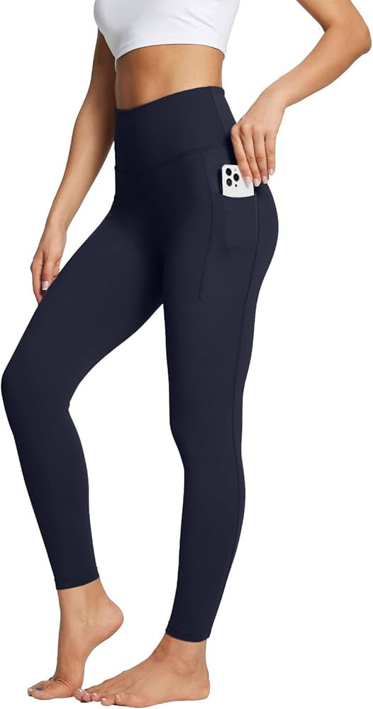 BALEAF 7/8 Workout Athletic Leggings for Women High Waist Soft Yoga Running Petite Ankle Pants wi... | Amazon (US)