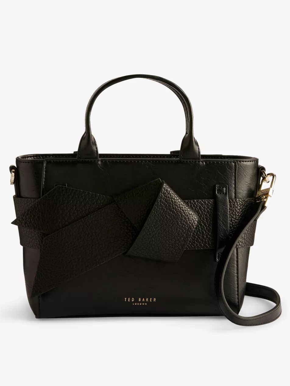 Jimisie knot-embellished faux-leather hand bag | Selfridges