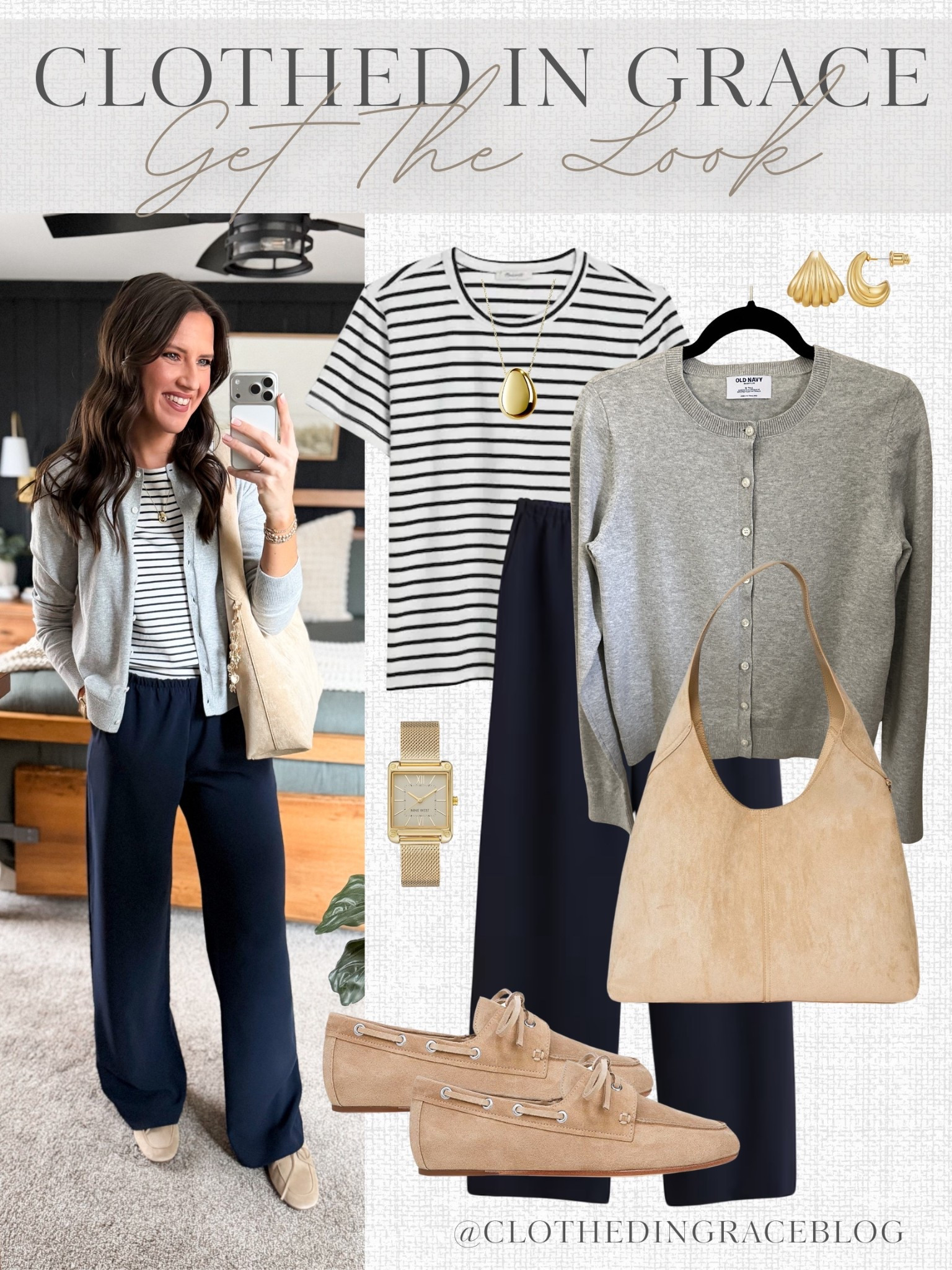 Comfy casual style 

Tee - small (runs a little big) 
Pants - small tall 
Cardigan - medium tall (size up) 