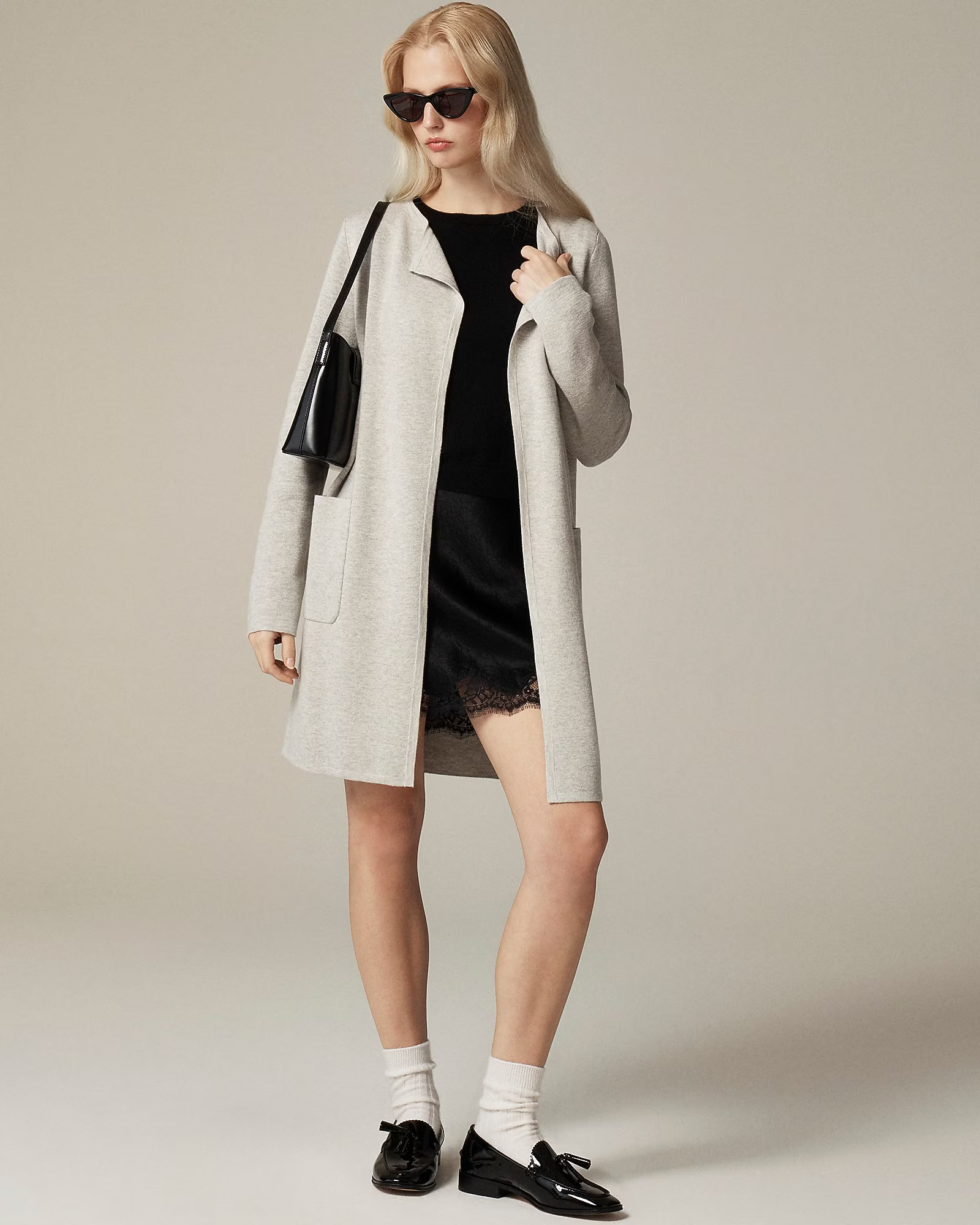 Juliette collarless sweater-blazer | J. Crew US