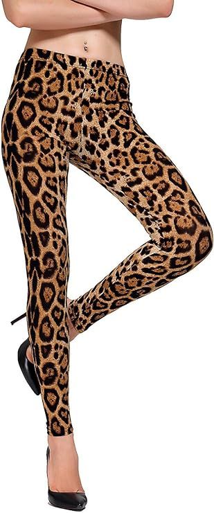 RIKKI Women's Elastic Large Leopard Print Gradual Change Leggings | Amazon (US)