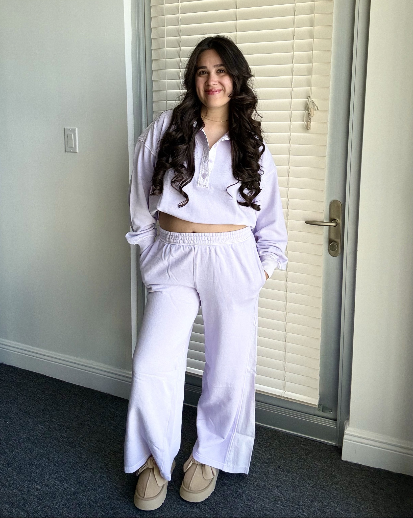 Lilac two piece sweat suit from @Aerie Sweater size XS. Sweatpants size XS Short. Obsessed💜

#LTKdayinmylife #LTKootd #LTKgrwm