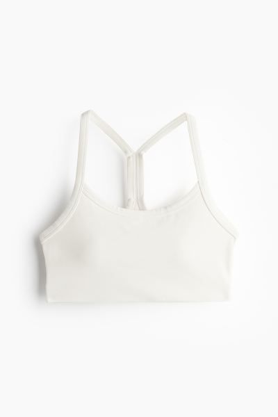 DryMove™ Medium Support Sports bra - White - Ladies | H&M GB | H&M (UK, MY, IN, SG, PH, TW, HK)