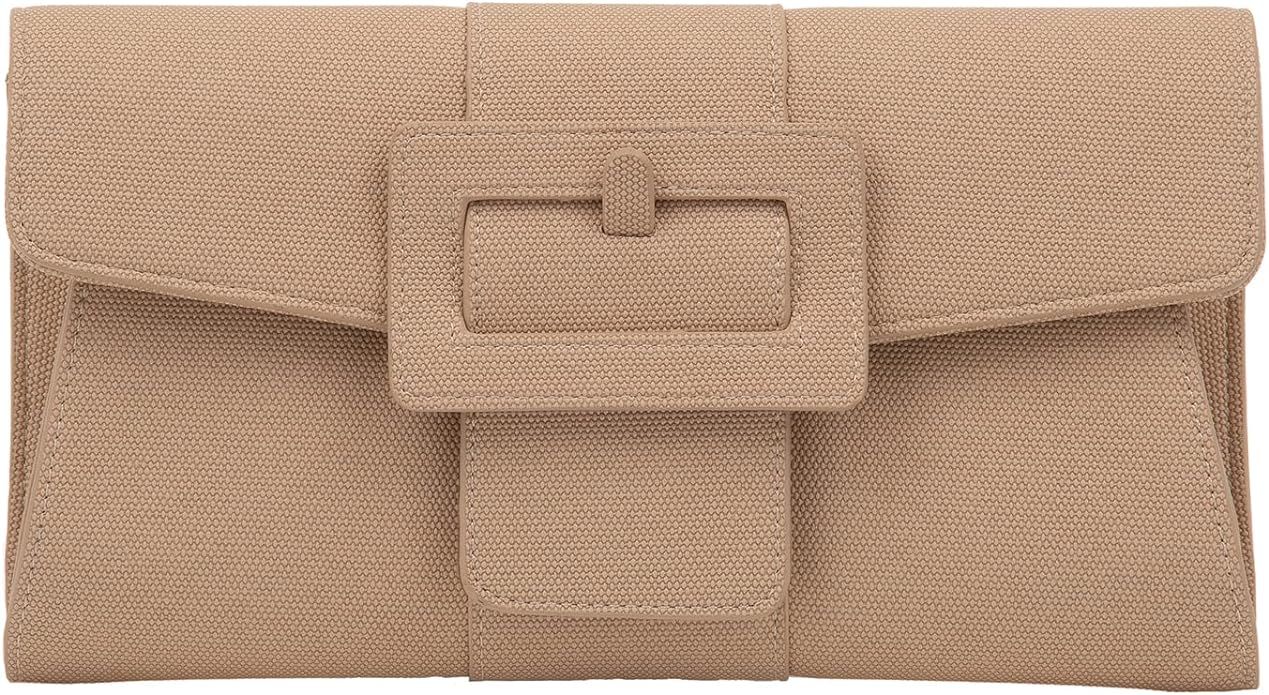 Synthetic Leather Belted Envelope Clutch | Amazon (US)