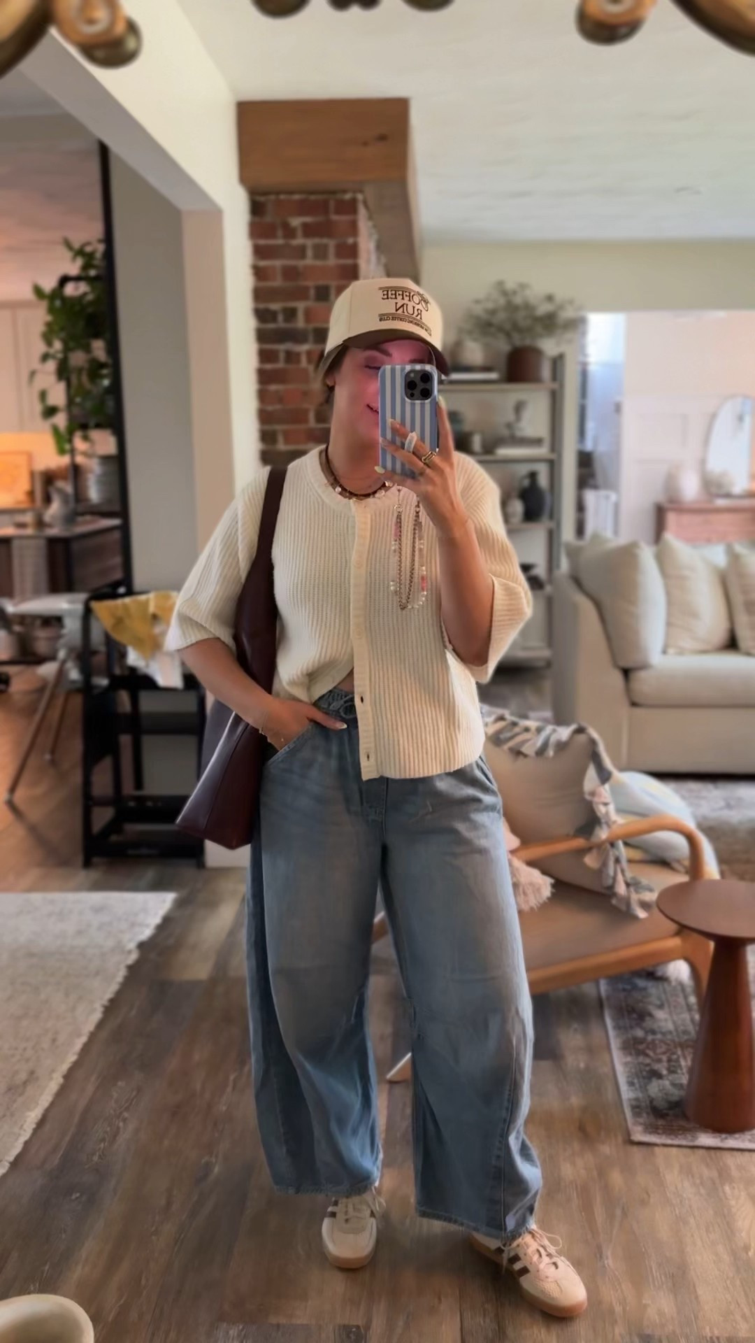 Yesterday’s outfit was a dreaaam and so comfy all day 🤎 best sellers from the week: these jeans and my sneakers!! Loveee that you all love them as much as I do 🙌🏼🙌🏼 

Gap jeans, barrel jeans, accessories for fall, accessories on repeat, short sleeve cardigan, coffee run hat, kenz custom, fall accessories 

#LTKFindsUnder100 #LTKShoeCrush #LTKSeasonal