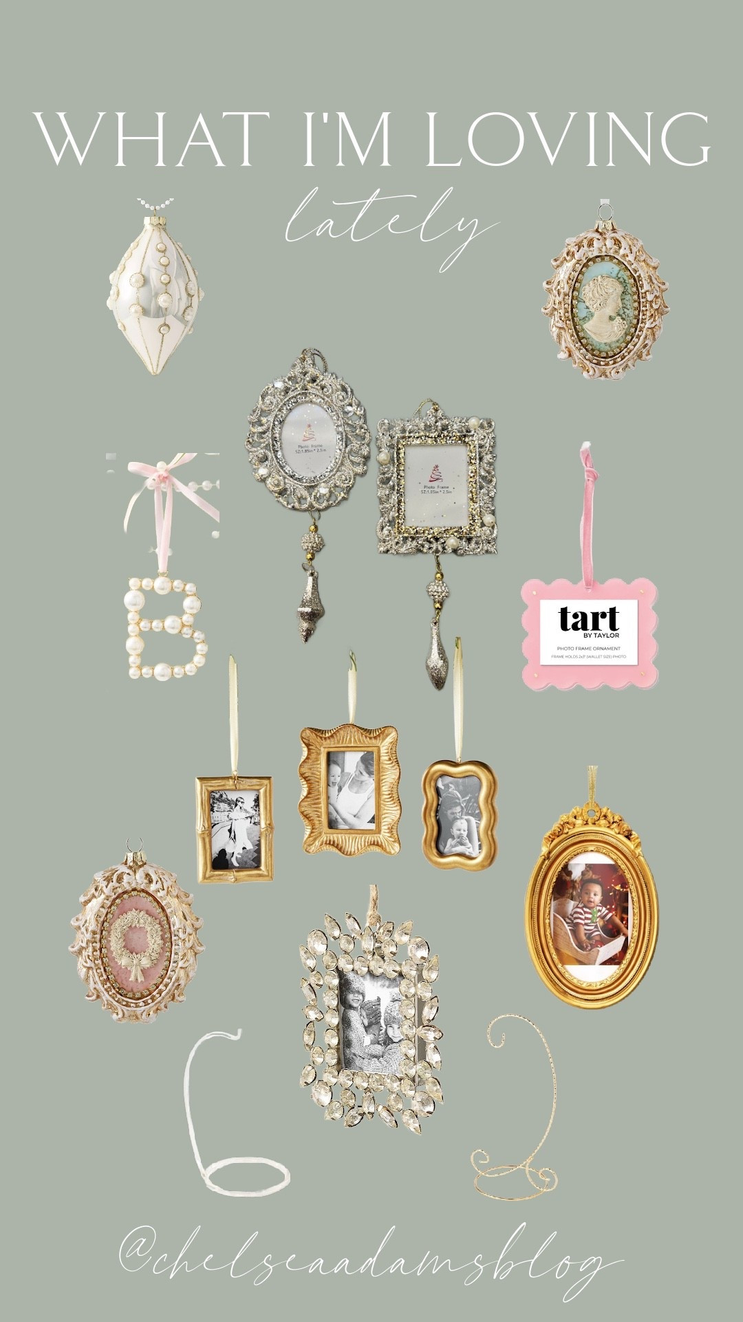 Pretty ornaments, Christmas decor, Christmas tree, decor, glam, ornaments, picture, frame ornament, gift, guide for parents, gift guide for grandparents, anthropology, Christmas, gold picture frame, Katelyn Wilson, grand millennial Home, grand millennial Christmas

#LTKFindsUnder50 #LTKGiftGuide #LTKHoliday