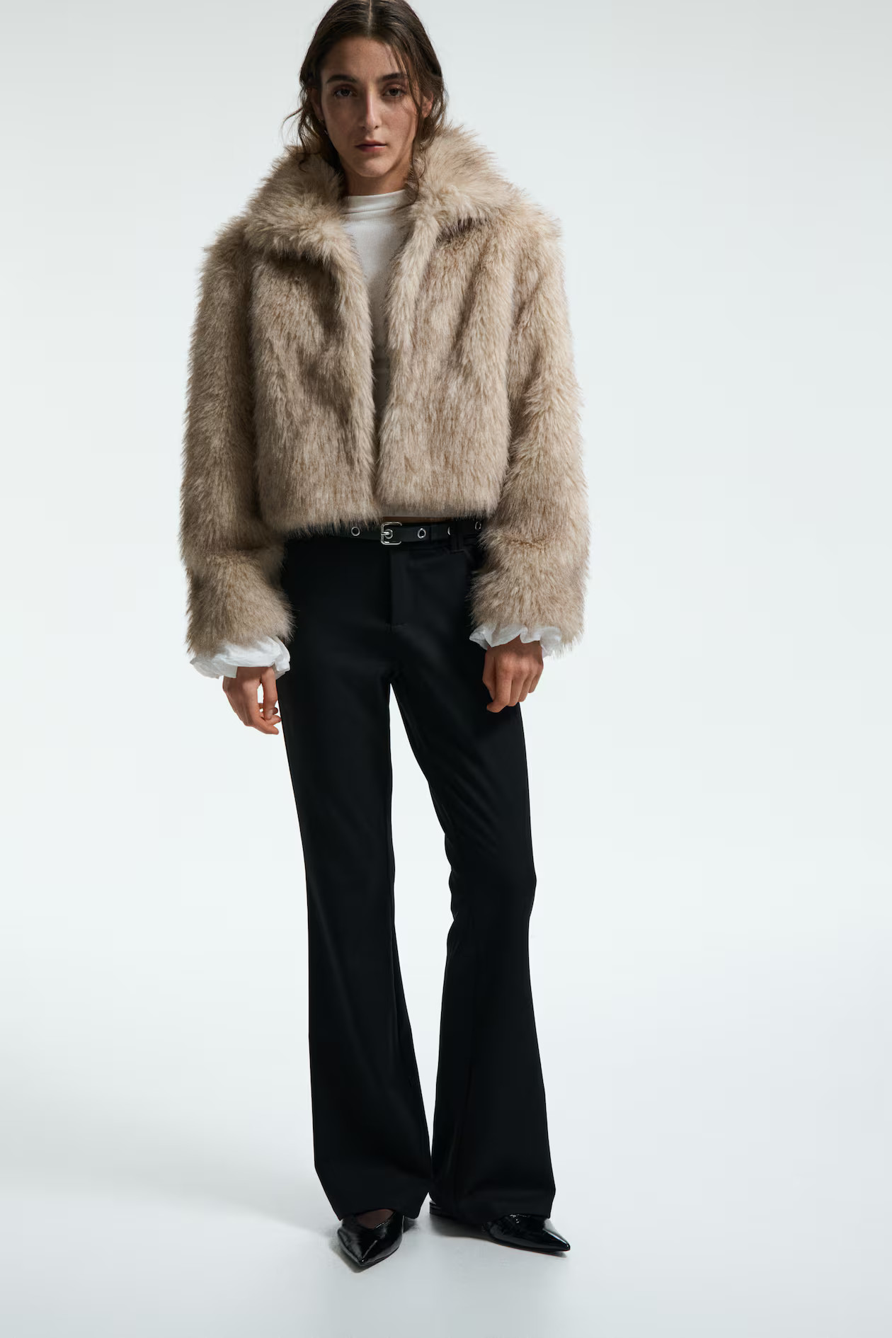 Cropped Fluffy Jacket | H&M (US + CA)