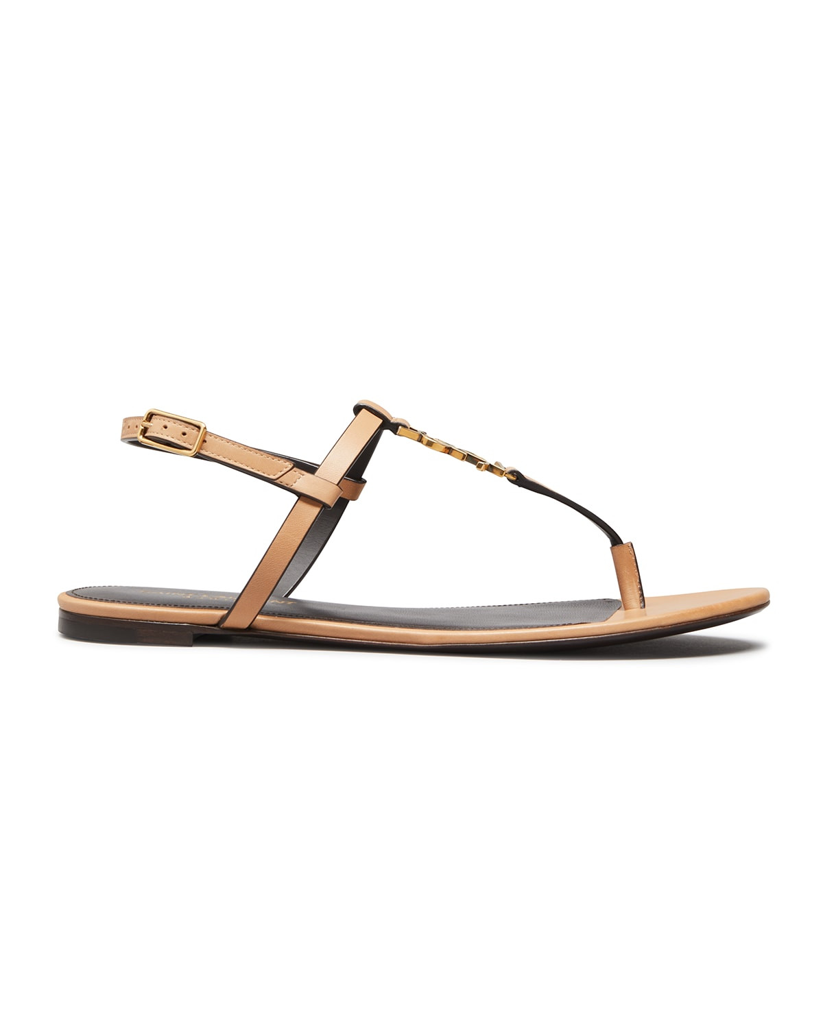 Cassandra YSL Medallion Flat Sandals | Neiman Marcus