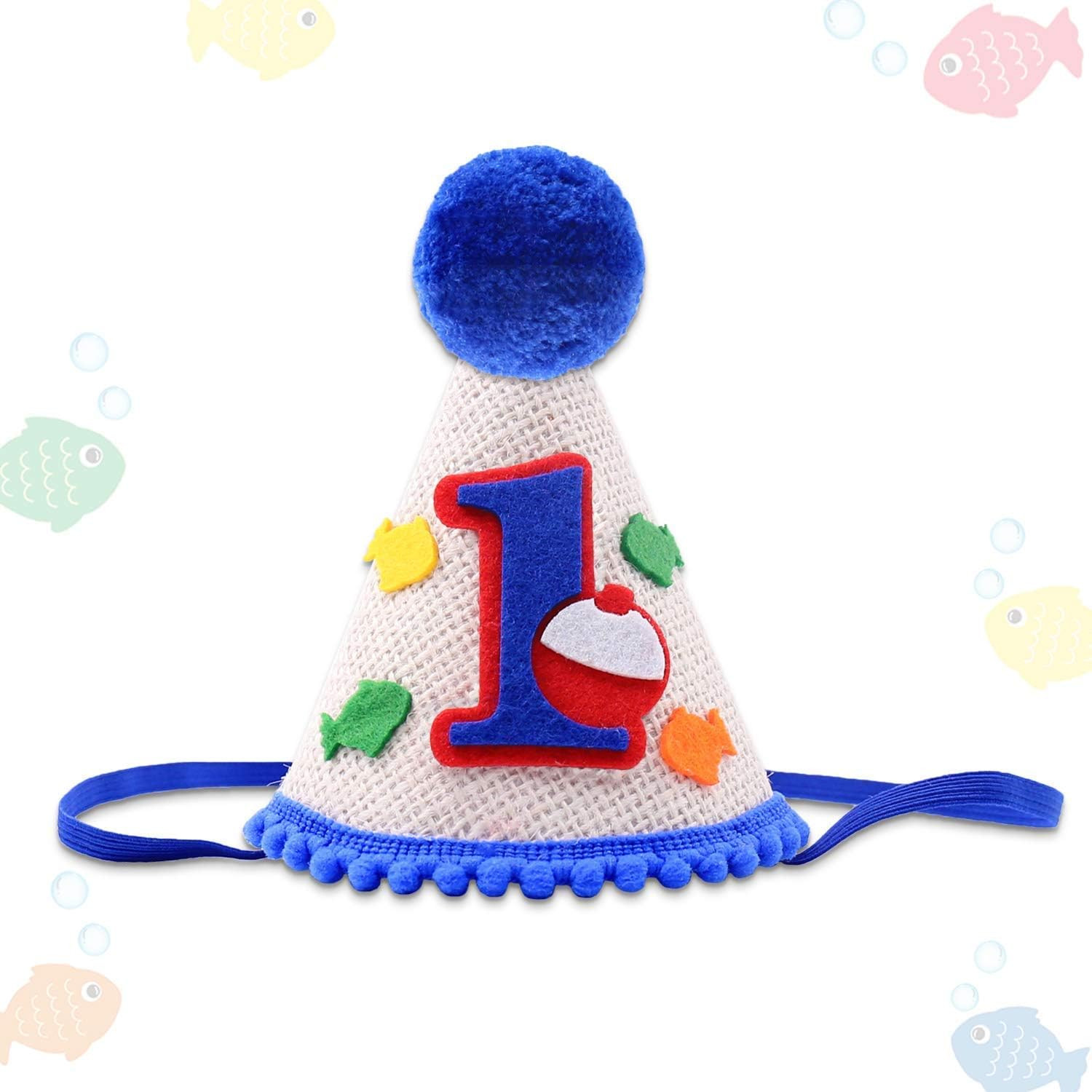 Gone Fishing Bobber First Birthday Hat Kids Party Outfit Decorations- The Big One Little Fisherma... | Amazon (US)