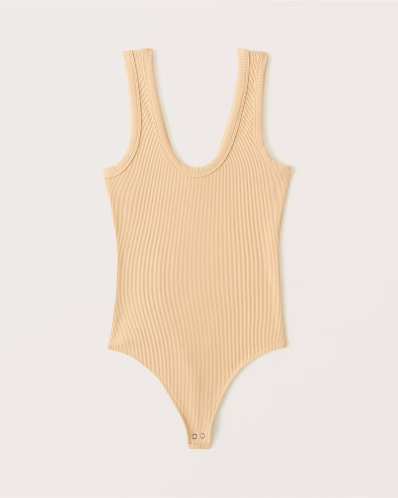 Women's Seamless Rib Fabric Scoopneck Bodysuit | Women's Tops | Abercrombie.com | Abercrombie & Fitch (US)