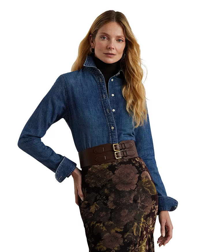 Button Front Denim Shirt | Bloomingdale's (US)