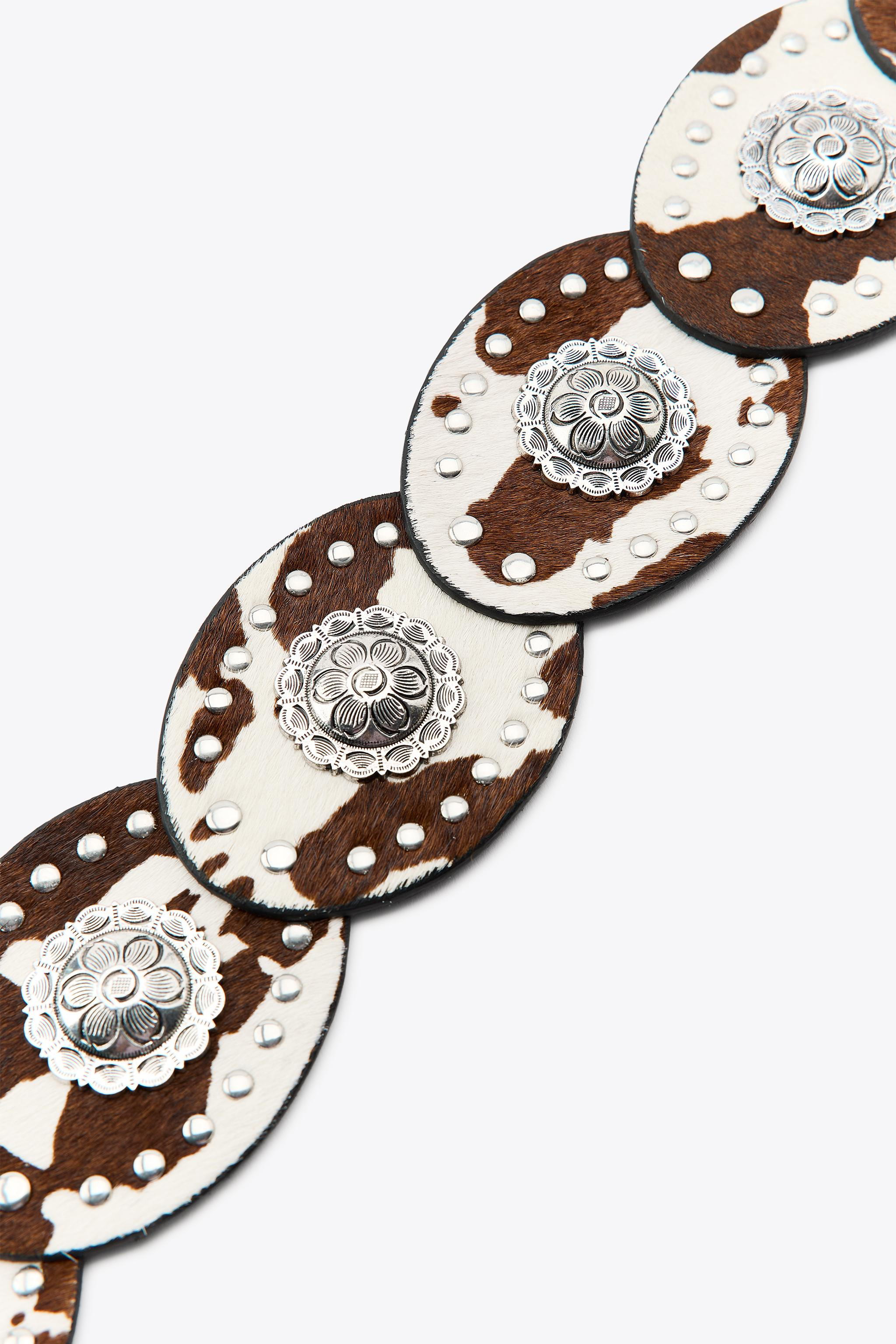 ANIMAL PRINT LEATHER BELT | Zara US