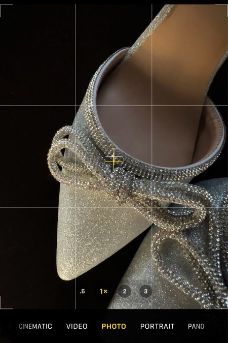Trending rhinestone bow holiday heels! So comfy & work great for my wide feet!! 

#LTKfindsunder50 #LTKCyberWeek #LTKshoecrush