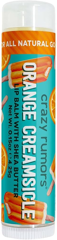 Crazy Rumors Orange Creamsicle Lip Balm. 100% Natural, Vegan, Plant-Based, Made in USA (1-Pack) | Amazon (US)