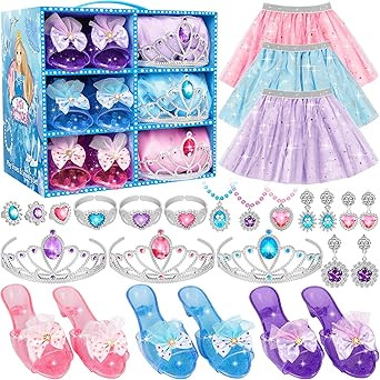 Princess Dress Up Toys & Jewelry Boutique,Girl Role Play Gifts,Kids Toys for 3-6 Years Girl Toddl... | Amazon (US)
