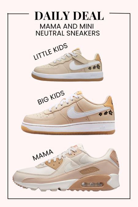 These are the cutest neutral sneakers for you and your kids!

All on sale with extra 20% off

Mom and mini matching
Nike air max 90
Kids Nike sneakers 

#LTKFamily #LTKKids #LTKSummerSales