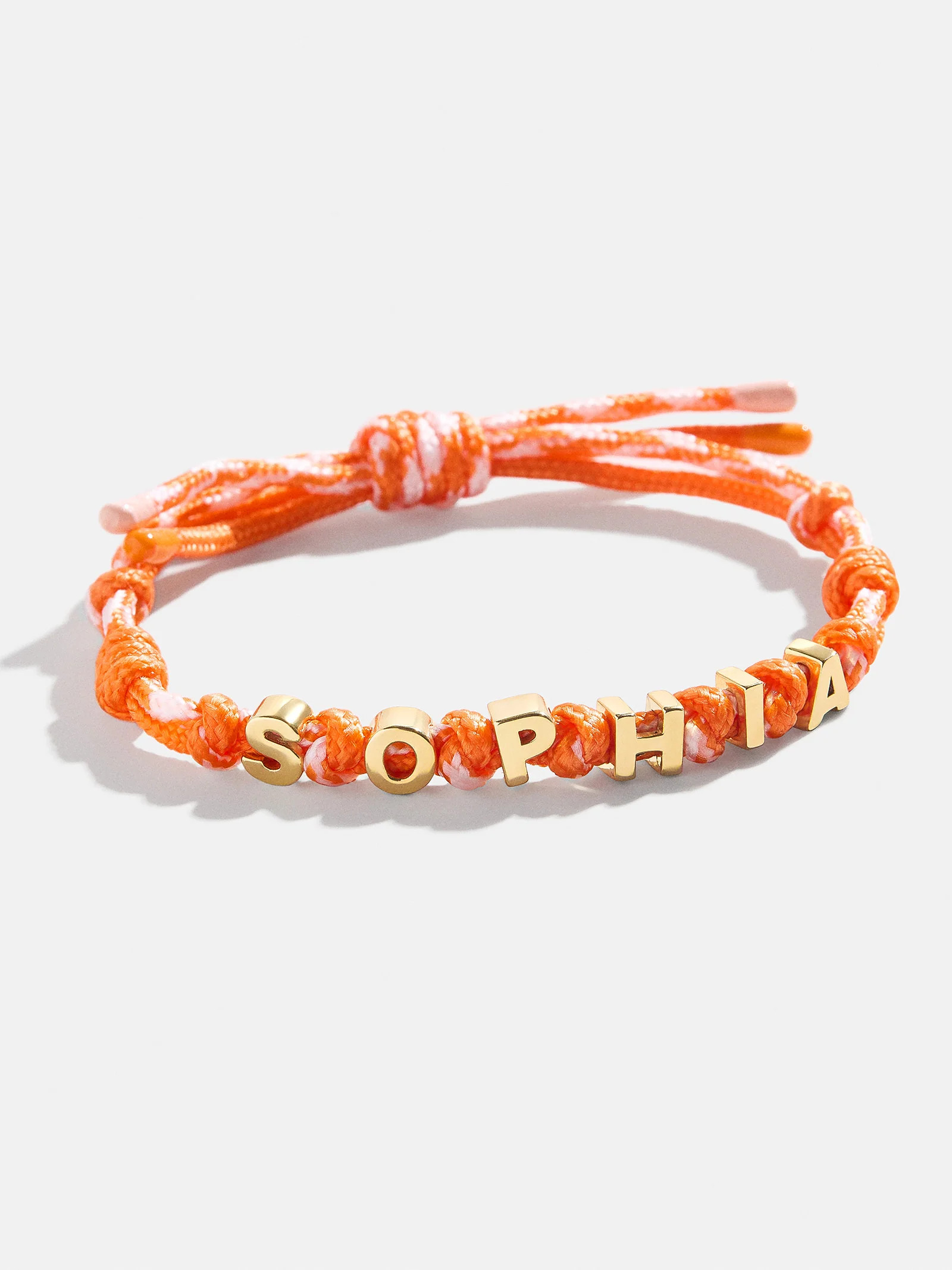 Paracord Waterproof Custom Nameplate Bracelet - Orange Tangerine | BaubleBar