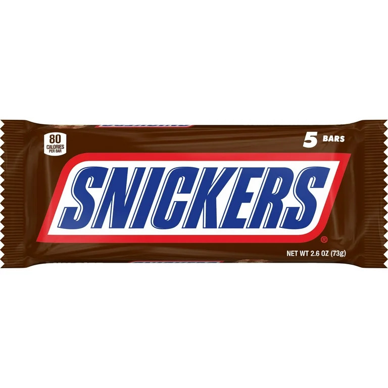 Snickers Fun Size Chocolate Candy Bars - 2.6 oz (5 pack) - Walmart.com | Walmart (US)
