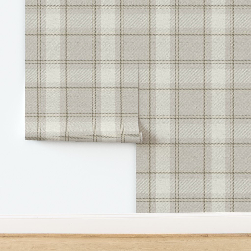 451Light Tan Plaid on Texture Wallpaper bylaura_nisbet_art | Spoonflower
