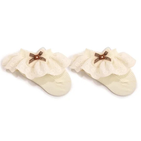 wsevypo Sweet Bow Lace Ruffle Socks for Baby Girls | Walmart (US)