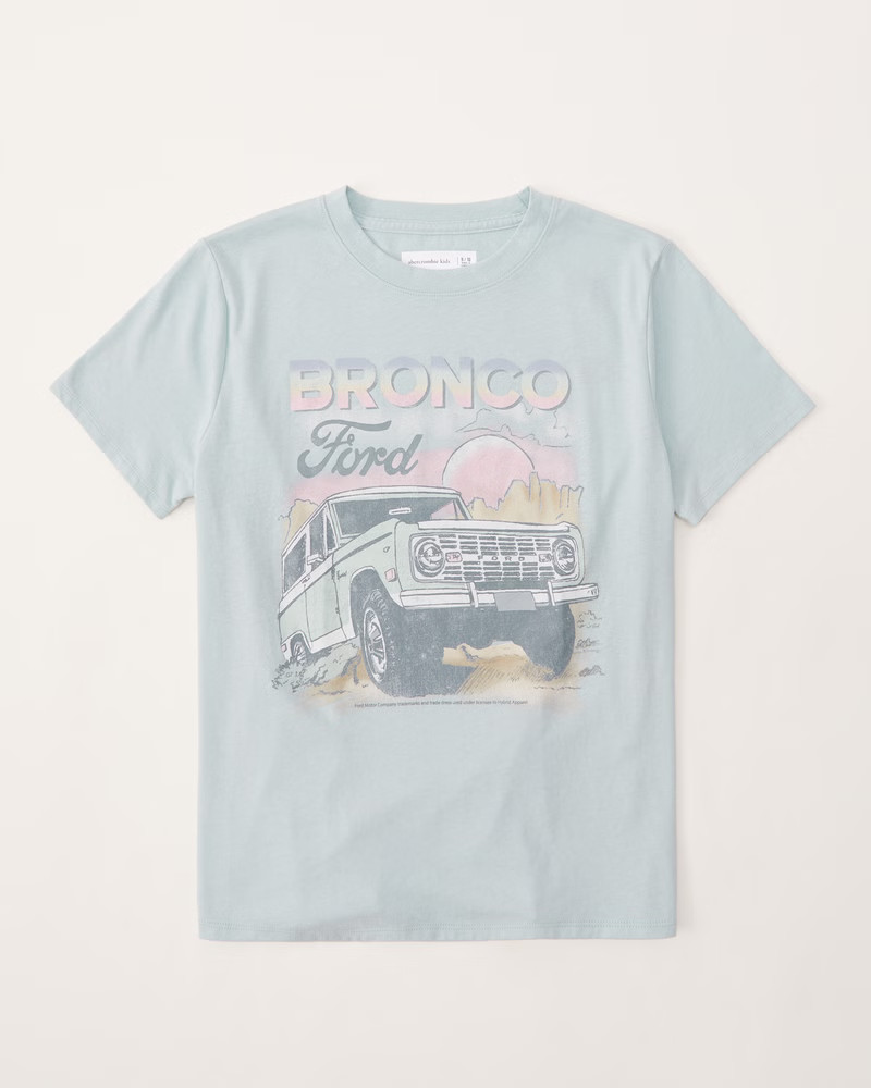 girls oversized bronco graphic tee | girls | Abercrombie.com | Abercrombie & Fitch (US)